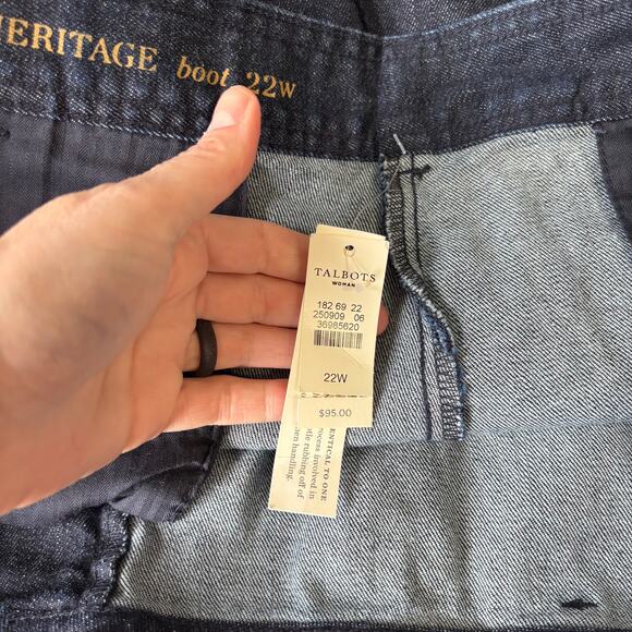 Talbots Bootcut Jeans 22 Heritage Boot Trousers Stretch Classic Career Quiet $95 - Picture 11 of 12